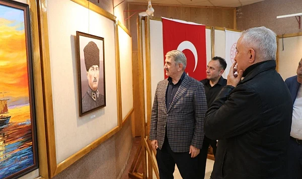 Samsun'da Atölye Martı Karma Resim Sergisi açıldı