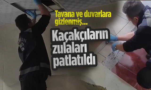  Samsun'da Kaçakçıların Zulaları Patlatıldı: Duvarlara Gizlenmiş