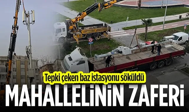 Samsun'da Mahallelinin Zaferi: Tepki Çeken Baz İstasyonu Söküldü