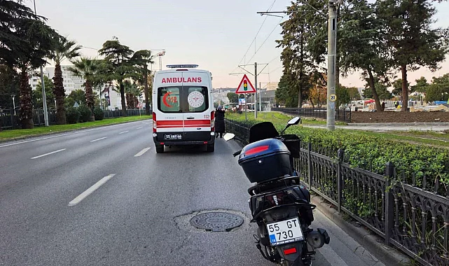 Samsun’da Motosiklet Otomobile Çarptı: 1 Yaralı