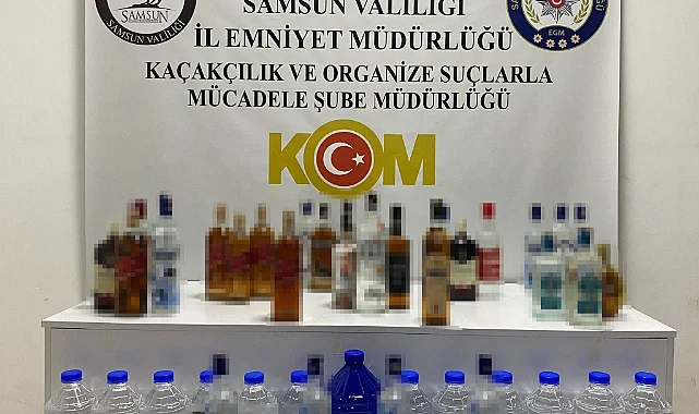 Samsun’da Sahte İçki Operasyonu: 28,1 Litre Sahte İçki ve 35 Litre Etil Alkol Ele Geçirildi