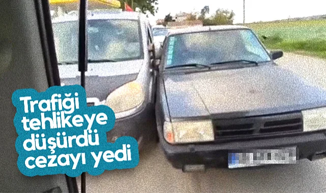 Samsun'da Trafiği Tehlikeye Düşüren Sürücüye Ceza