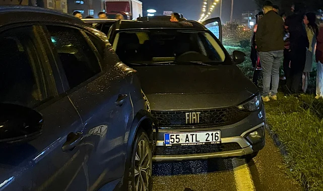 Samsun'da Zincirleme Trafik Kazasında 4 Kişi Yaralandı
