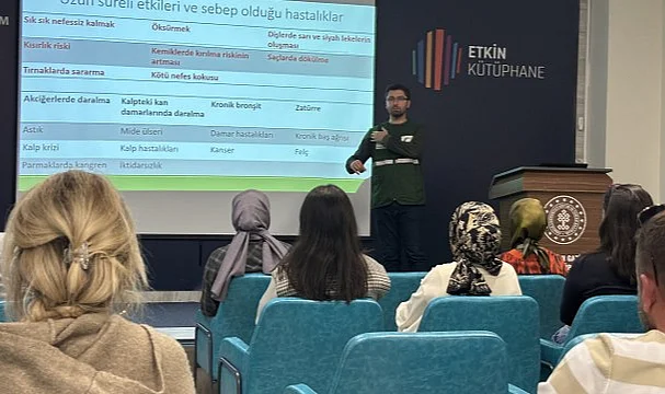 Gazi Kütüphanesi Çalışanlarına Yeşilay'dan Tütün Bağımlılığı Eğitimi