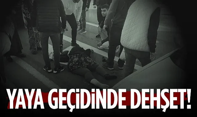 Yaya Geçidinde Dehşet! Yaşlı Kadına Otomobil Çarptı...