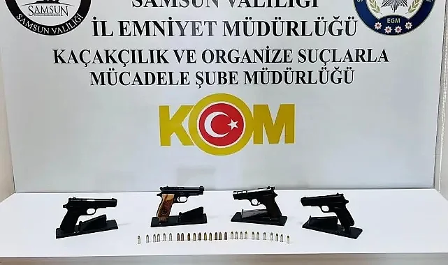 İlkadım'da Kaçak Silah Operasyonu: 4 Ruhsatsız Tabanca Ele Geçirildi
