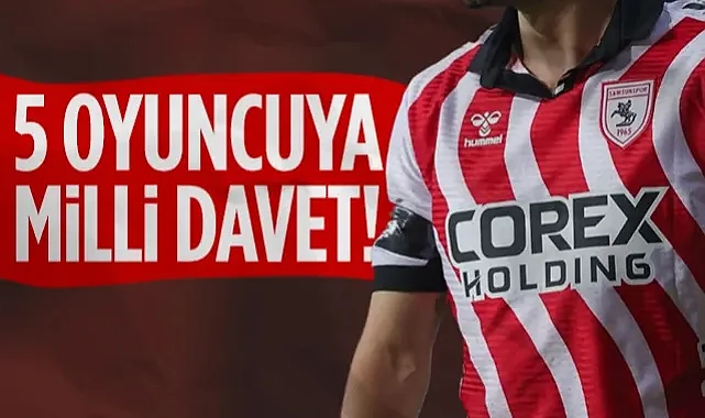 Samsunspor'da 5 Oyuncuya Milli Davet