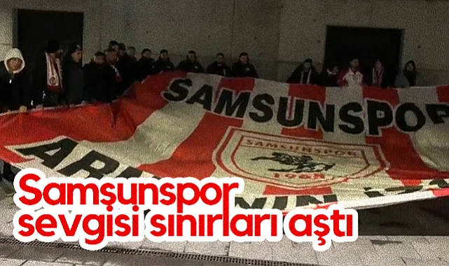 Samsunspor Sevgisi İzlanda’da: Taraftarlar 55 Metrelik Bayrakla Reykjavik’i Kırmızı-Beyaza Boyadı