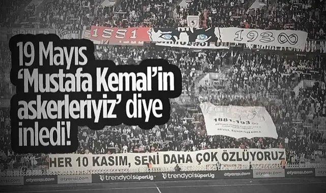 Samsunspor Tribünlerinde 10 Kasım Ruhu: Mustafa Kemal’in Askerleriyiz!