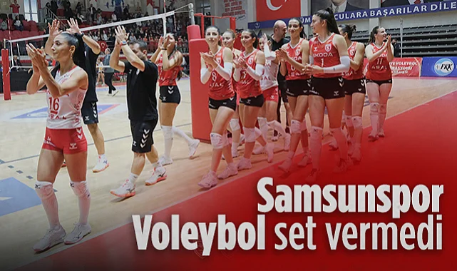 Samsunspor Voleybol Seriyi Sürdürdü: Bayburt Gençlik Merkezi'ni 3-0 Yendi