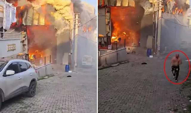 Tüyler Ürperten Görüntü! 6 Kişinin Öldüğü Yangında Alevlerin Arasından Çıktı