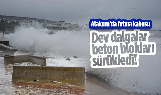 Atakum’da Fırtına Kabusu: Dev Dalgalar Beton Blokları Sürükledi!