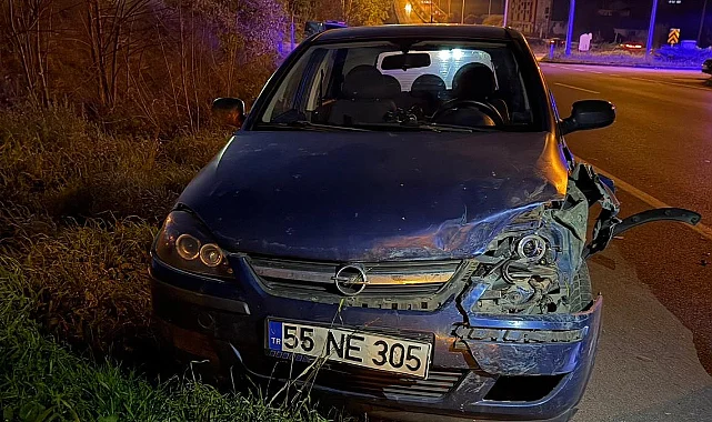 Bafra'da Otomobiller Çarpıştı: 3 Yaralı