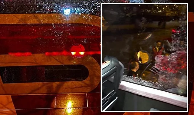 Galatasaray Basketbol Otobüsüne Taşlı Saldırı Düzenlendi
