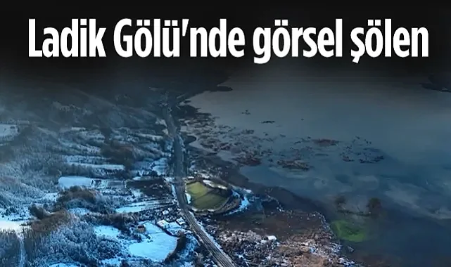 Ladik Gölü'nde Görsel Şölen: Beyaz Gelinliğini Giyen Göl Hayran Bıraktı!