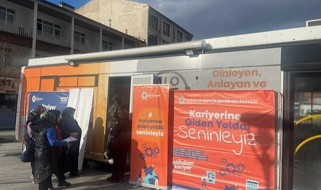 Ladik'te İstihdam ve Kariyer Merkezi Mobil Aracı Hizmet Verdi