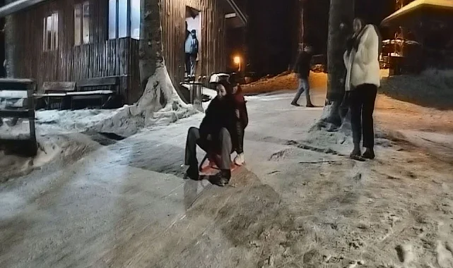 Nebiyan Dağı'nda Kar Keyfi: Vatandaşlar Akın Etti