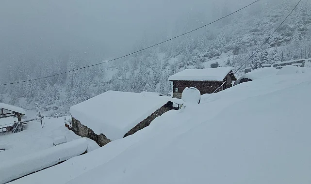 Rize'de Kar Yağışı Etkili Oldu: Yaylalar Beyaz Örtüyle Kaplandı