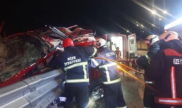 Rize’de Feci Trafik Kazası: 1 Ölü