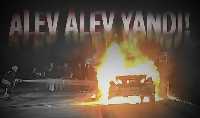 Samsun-Ankara Yolunda Korku Dolu Anlar: Lüks Otomobil Alev Topuna Döndü