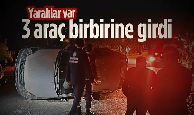 Samsun'da 3 Araç Birbirine Girdi! Yaralılar Var...