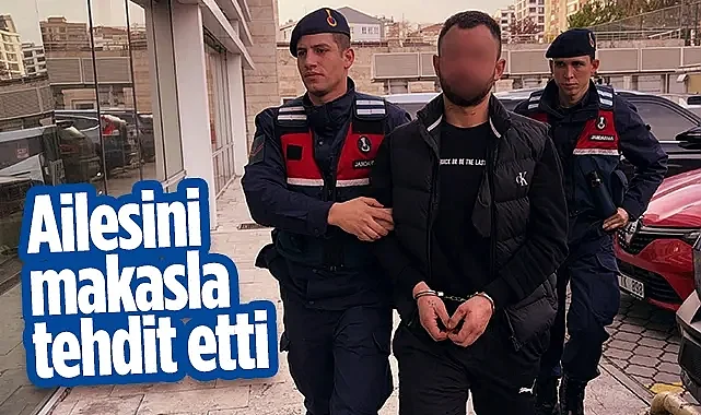 Samsun'da Ailesini Makasla Tehdit Eden Şahıs Tutuklandı