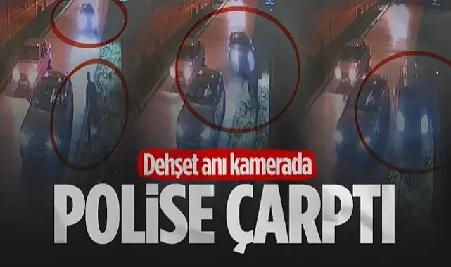 Samsun'da Dehşet Saçan Aracın Polise Çarpma Anı Kamerada