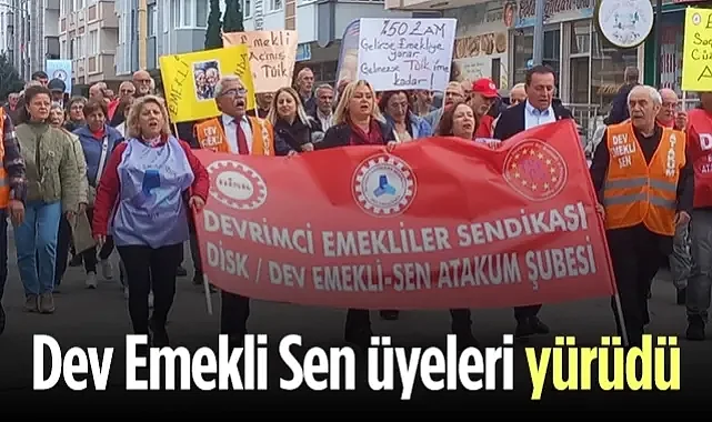 Samsun'da Dev Emekli Sen Üyeleri Yürüdü