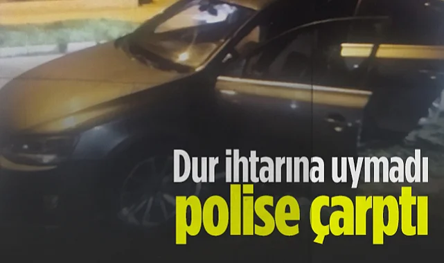 Samsun'da Dur İhtarına Uymayan Sürücü Kovalamaca Sonucu Polise Çarptı