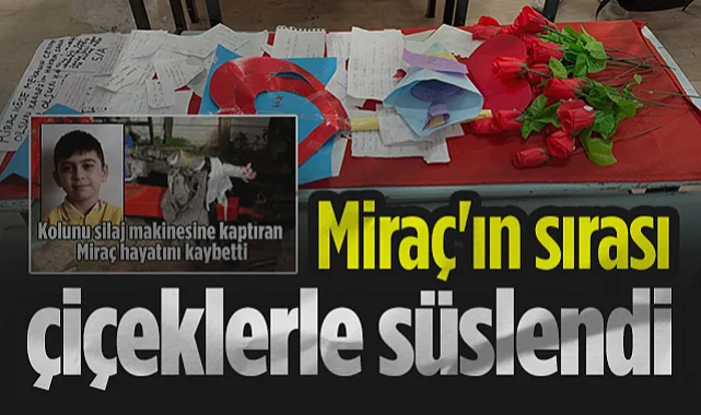 Samsun'da Feci Kaza'da Hayatını Kaybeden Miraç'ın Sırası Çiçeklerle Süslendi