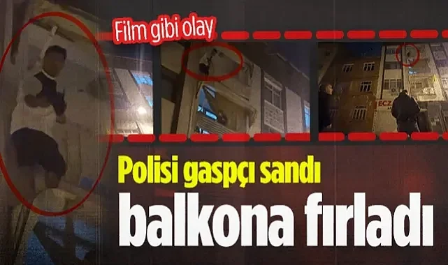 Samsun'da Film Gibi Olay: Sivil Polisi Gaspçı Sandı, Balkona Fırladı!
