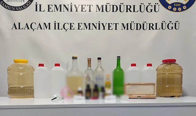 Samsun'da Kaçak İçki Operasyonu: 1 Gözaltı