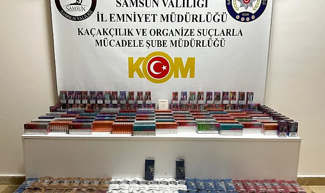 Samsun'da Kaçak Tütün ve Elektronik Sigara Ürünleri Ele Geçirildi