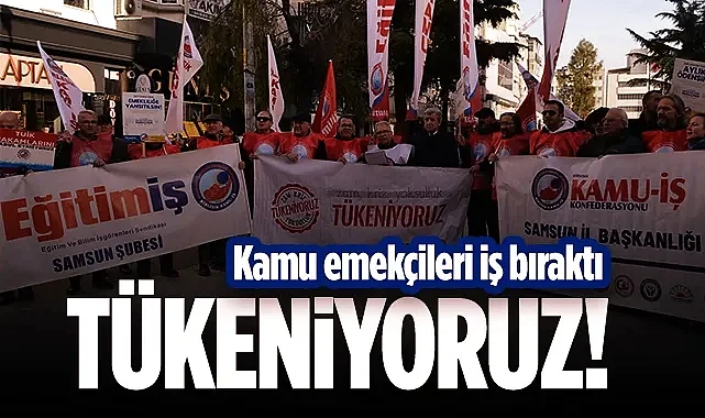 Samsun'da Kamu Emekçileri İş Bıraktı: Tükeniyoruz!