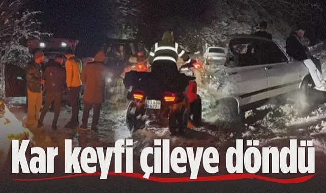 Samsun'da Kar Keyfi Çileye Döndü
