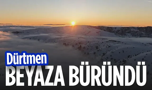 Samsun'da Kış Masalı: Dürtmen Dağı Sis ve Kar Altında Büyüledi
