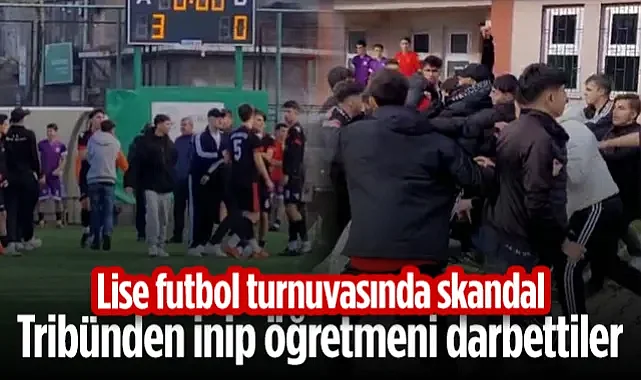 Samsun'da Lise Futbol Turnuvasında Skandal! Tribünden İnen Öğrenciler Öğretmeni Darbetti...