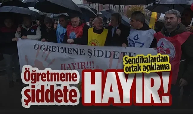 Samsun'da Sendikalardan Ortak Açıklama: Öğretmene Şiddete Hayır!