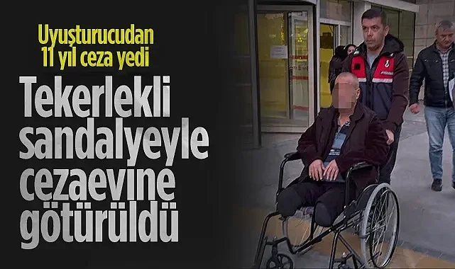 Samsun'da Uyuşturucu Hükümlüsü Tekerlekli Sandalyeyle Cezaevine Götürüldü
