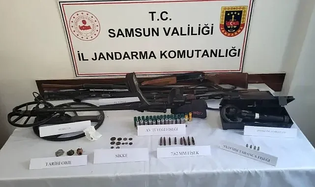 Samsun'da Silah ve Tarihi Eser Operasyonu: 4 Gözaltı
