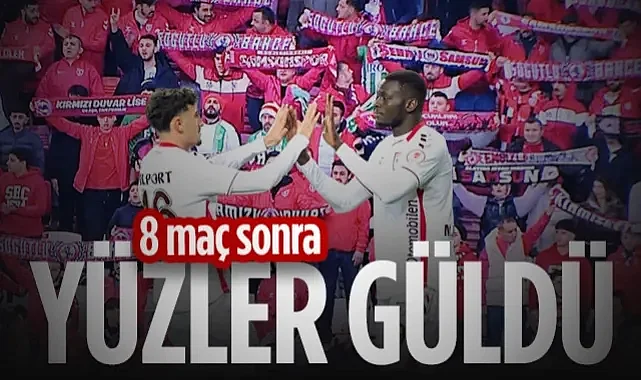 Samsunspor'un 8 Maçlık Galibiyet Hasreti Sona Erdi! Taraftarın Yüzü Güldü...