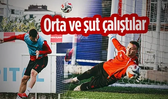 Samsunspor, Galatasaray Maçı Öncesi Orta Ve Şut Çalıştı
