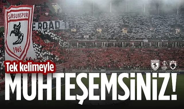 Samsunspor Tribünlerinden Görsel Şölen! AEK Maçına Taraftarlar Damga Vurdu