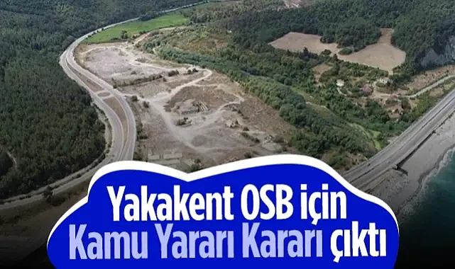 Sanayi ve Teknoloji Bakanlığı'ndan Yakakent OSB İçin Kamu Yararı Kararı Çıktı