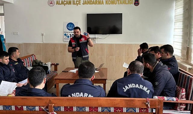 Alaçam'da Jandarma Personeline Sigara Bağımlılığı Eğitimi