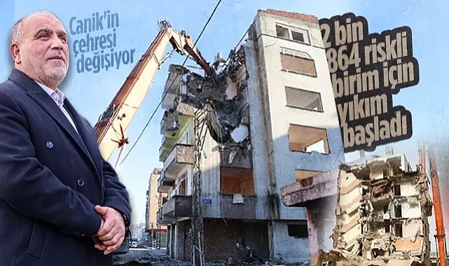 Canik'te 2 Bin 864 Riskli Birim İçin Yıkım Başladı