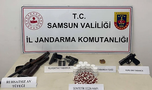 Canik’te Zehir Tacirlerine Darbe: Adreslerden Silah ve Hap Fışkırdı!