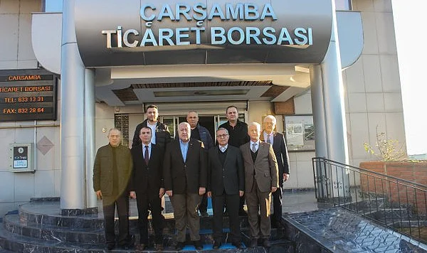Çarşamba Protokolünden Ticaret Borsası Başkanı Kazım Yılmaz'a Ziyaret