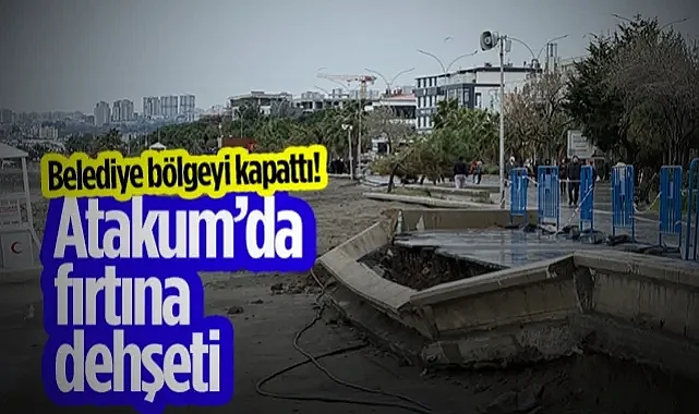 Samsun Atakum'da Fırtına Dehşeti: Dev Dalgalar Sahil Duvarını Yıktı!