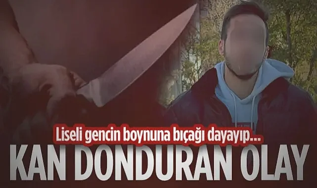 Halk Otobüsünde Kan Donduran Olay! Liseli Gencin Boğazına Bıçağı Dayayıp...